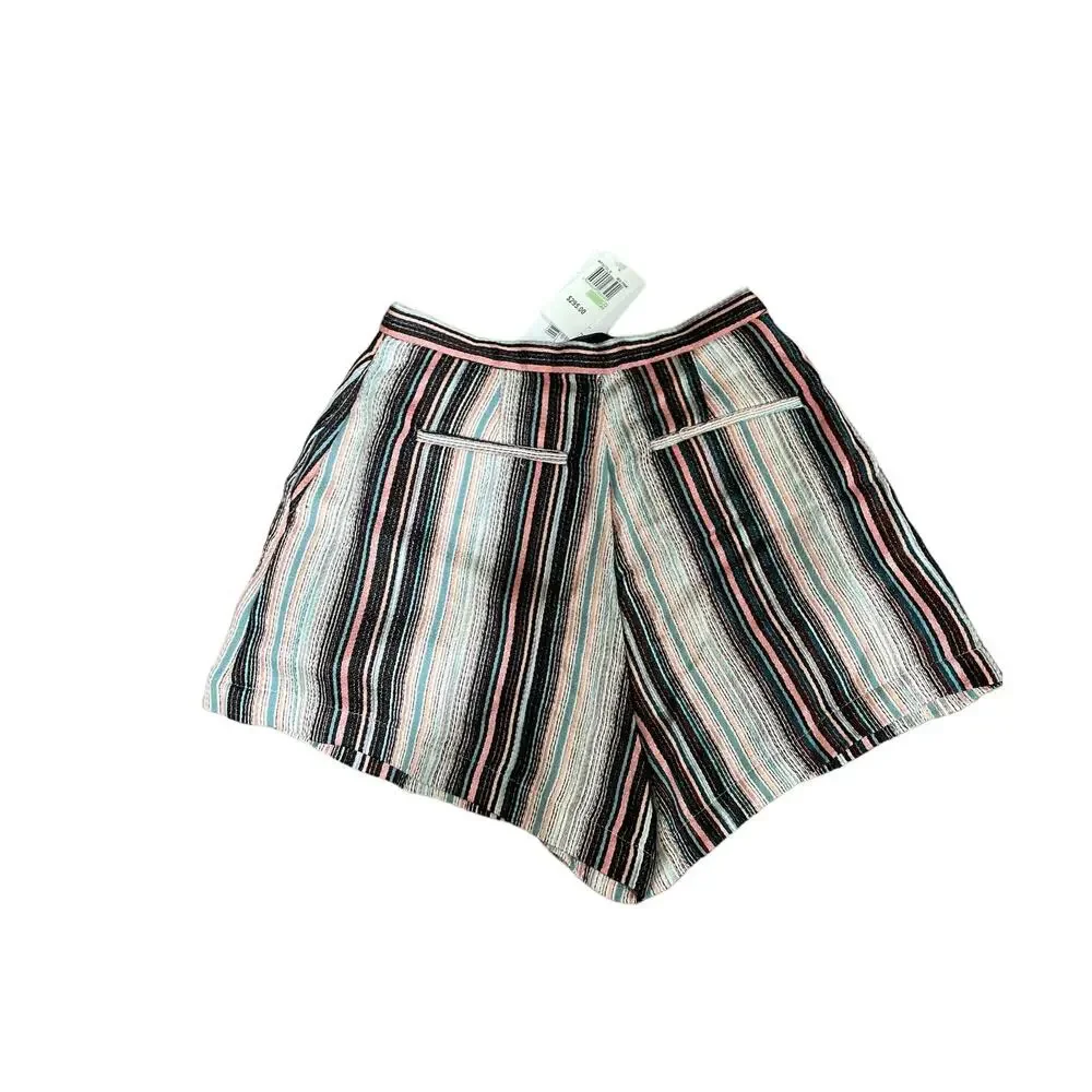 IRO Tolie Pleat Front Short Stripe High-Waist‎ Shorts